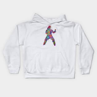 Taekwondo watercolor Kids Hoodie